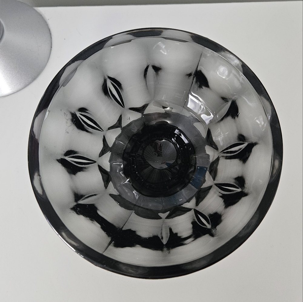 Anchor Hocking Fairfield Smoke Grey Lidded Candy Dish - Picture 3 of 9